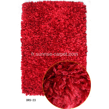 Tapis Shaggy soie polyester élastique plume